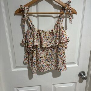 Forever 21 Multicolor Floral Tie-Strap Camisole